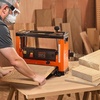 image:imageVEVOR 13Inch Spiral Thickness Planer Woodworking Power Benchtop Planer with 2000W 23500 RPM Powerful Motor Single Speed for Hard amp Soft Wood MaterialSingle Speed Spiral Blade