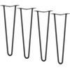 image:imageVEVOR 16 Hairpin Furniture Legs Metal Home DIY Projects for Nightstand Coffee Table Desk 500lbs Load Capacity with Rubber Floor Protectors Metal Heavy Duty Sturdy Modern Table Legs 4PCS BlackHairpin2 rods solid