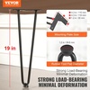 image:imageVEVOR 16 Hairpin Furniture Legs Metal Home DIY Projects for Nightstand Coffee Table Desk 500lbs Load Capacity with Rubber Floor Protectors Metal Heavy Duty Sturdy Modern Table Legs 4PCS BlackHairpin2 rods solid