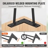 image:imageVEVOR 16 Hairpin Furniture Legs Metal Home DIY Projects for Nightstand Coffee Table Desk 500lbs Load Capacity with Rubber Floor Protectors Metal Heavy Duty Sturdy Modern Table Legs 4PCS BlackHairpin2 rods solid
