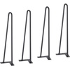 image:imageVEVOR 16 Hairpin Furniture Legs Metal Home DIY Projects for Nightstand Coffee Table Desk 500lbs Load Capacity with Rubber Floor Protectors Metal Heavy Duty Sturdy Modern Table Legs 4PCS BlackHairpin2 rods solid