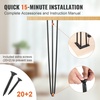 image:imageVEVOR 16 Hairpin Furniture Legs Metal Home DIY Projects for Nightstand Coffee Table Desk 500lbs Load Capacity with Rubber Floor Protectors Metal Heavy Duty Sturdy Modern Table Legs 4PCS BlackHairpin3 rods solid