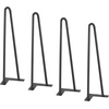 image:imageVEVOR 16 Hairpin Furniture Legs Metal Home DIY Projects for Nightstand Coffee Table Desk 500lbs Load Capacity with Rubber Floor Protectors Metal Heavy Duty Sturdy Modern Table Legs 4PCS BlackHairpin2 rods solid