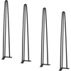 image:imageVEVOR 16 Hairpin Furniture Legs Metal Home DIY Projects for Nightstand Coffee Table Desk 500lbs Load Capacity with Rubber Floor Protectors Metal Heavy Duty Sturdy Modern Table Legs 4PCS BlackHairpin3 rods solid
