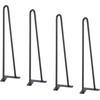 image:imageVEVOR 16 Hairpin Furniture Legs Metal Home DIY Projects for Nightstand Coffee Table Desk 500lbs Load Capacity with Rubber Floor Protectors Metal Heavy Duty Sturdy Modern Table Legs 4PCS BlackHairpin2 rods solid