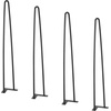 image:imageVEVOR 16 Hairpin Furniture Legs Metal Home DIY Projects for Nightstand Coffee Table Desk 500lbs Load Capacity with Rubber Floor Protectors Metal Heavy Duty Sturdy Modern Table Legs 4PCS BlackHairpin2 rods solid