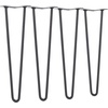 image:imageVEVOR 16 Hairpin Furniture Legs Metal Home DIY Projects for Nightstand Coffee Table Desk 500lbs Load Capacity with Rubber Floor Protectors Metal Heavy Duty Sturdy Modern Table Legs 4PCS BlackHairpin2 rods solid