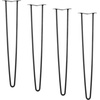 image:imageVEVOR 16 Hairpin Furniture Legs Metal Home DIY Projects for Nightstand Coffee Table Desk 500lbs Load Capacity with Rubber Floor Protectors Metal Heavy Duty Sturdy Modern Table Legs 4PCS BlackHairpin2 rods solid