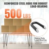 image:imageVEVOR 16 Hairpin Furniture Legs Metal Home DIY Projects for Nightstand Coffee Table Desk 500lbs Load Capacity with Rubber Floor Protectors Metal Heavy Duty Sturdy Modern Table Legs 4PCS BlackHairpin2 rods solid