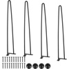 image:imageVEVOR 16 Hairpin Furniture Legs Metal Home DIY Projects for Nightstand Coffee Table Desk 500lbs Load Capacity with Rubber Floor Protectors Metal Heavy Duty Sturdy Modern Table Legs 4PCS BlackHairpin2 rods solid