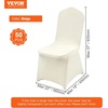 image:imageVEVOR 200 Pcs FlatFront Chair Covers Polyester Spandex Chair Cover Stretch Slipcovers Wedding Holiday Banquet Party Celebration Dining WhiteBeigeb