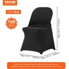 image:imageVEVOR 200 Pcs FlatFront Chair Covers Polyester Spandex Chair Cover Stretch Slipcovers Wedding Holiday Banquet Party Celebration Dining WhiteBlack