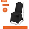 image:imageVEVOR 200 Pcs FlatFront Chair Covers Polyester Spandex Chair Cover Stretch Slipcovers Wedding Holiday Banquet Party Celebration Dining WhiteBlacka