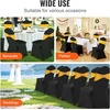 image:imageVEVOR 200 Pcs FlatFront Chair Covers Polyester Spandex Chair Cover Stretch Slipcovers Wedding Holiday Banquet Party Celebration Dining WhiteBlacka