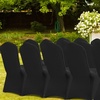 image:imageVEVOR 200 Pcs FlatFront Chair Covers Polyester Spandex Chair Cover Stretch Slipcovers Wedding Holiday Banquet Party Celebration Dining WhiteBlacka