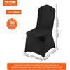 image:imageVEVOR 200 Pcs FlatFront Chair Covers Polyester Spandex Chair Cover Stretch Slipcovers Wedding Holiday Banquet Party Celebration Dining WhiteBlacka
