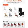 image:imageVEVOR 200 Pcs FlatFront Chair Covers Polyester Spandex Chair Cover Stretch Slipcovers Wedding Holiday Banquet Party Celebration Dining WhiteBlackb