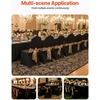 image:imageVEVOR 200 Pcs FlatFront Chair Covers Polyester Spandex Chair Cover Stretch Slipcovers Wedding Holiday Banquet Party Celebration Dining WhiteBlackb