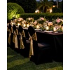 image:imageVEVOR 200 Pcs FlatFront Chair Covers Polyester Spandex Chair Cover Stretch Slipcovers Wedding Holiday Banquet Party Celebration Dining WhiteBlackb