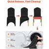 image:imageVEVOR 200 Pcs FlatFront Chair Covers Polyester Spandex Chair Cover Stretch Slipcovers Wedding Holiday Banquet Party Celebration Dining WhiteBlackb