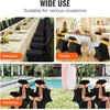 image:imageVEVOR 200 Pcs FlatFront Chair Covers Polyester Spandex Chair Cover Stretch Slipcovers Wedding Holiday Banquet Party Celebration Dining WhiteBlackc
