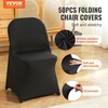 image:imageVEVOR 200 Pcs FlatFront Chair Covers Polyester Spandex Chair Cover Stretch Slipcovers Wedding Holiday Banquet Party Celebration Dining WhiteBlackc