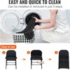 image:imageVEVOR 200 Pcs FlatFront Chair Covers Polyester Spandex Chair Cover Stretch Slipcovers Wedding Holiday Banquet Party Celebration Dining WhiteBlackc
