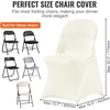 image:imageVEVOR 200 Pcs FlatFront Chair Covers Polyester Spandex Chair Cover Stretch Slipcovers Wedding Holiday Banquet Party Celebration Dining WhiteIvoryb