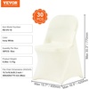 image:imageVEVOR 200 Pcs FlatFront Chair Covers Polyester Spandex Chair Cover Stretch Slipcovers Wedding Holiday Banquet Party Celebration Dining WhiteIvoryb