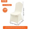 image:imageVEVOR 200 Pcs FlatFront Chair Covers Polyester Spandex Chair Cover Stretch Slipcovers Wedding Holiday Banquet Party Celebration Dining WhiteIvorybeige