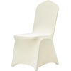 image:imageVEVOR 200 Pcs FlatFront Chair Covers Polyester Spandex Chair Cover Stretch Slipcovers Wedding Holiday Banquet Party Celebration Dining WhiteIvorybeige
