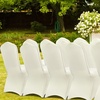 image:imageVEVOR 200 Pcs FlatFront Chair Covers Polyester Spandex Chair Cover Stretch Slipcovers Wedding Holiday Banquet Party Celebration Dining WhiteIvorybeige