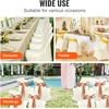 image:imageVEVOR 200 Pcs FlatFront Chair Covers Polyester Spandex Chair Cover Stretch Slipcovers Wedding Holiday Banquet Party Celebration Dining WhiteIvoryc