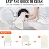 image:imageVEVOR 200 Pcs FlatFront Chair Covers Polyester Spandex Chair Cover Stretch Slipcovers Wedding Holiday Banquet Party Celebration Dining WhiteIvoryc
