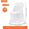 image:imageVEVOR 200 Pcs FlatFront Chair Covers Polyester Spandex Chair Cover Stretch Slipcovers Wedding Holiday Banquet Party Celebration Dining WhiteWhite