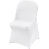 image:imageVEVOR 200 Pcs FlatFront Chair Covers Polyester Spandex Chair Cover Stretch Slipcovers Wedding Holiday Banquet Party Celebration Dining WhiteWhite