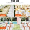 image:imageVEVOR 200 Pcs FlatFront Chair Covers Polyester Spandex Chair Cover Stretch Slipcovers Wedding Holiday Banquet Party Celebration Dining WhiteWhite