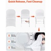 image:imageVEVOR 200 Pcs FlatFront Chair Covers Polyester Spandex Chair Cover Stretch Slipcovers Wedding Holiday Banquet Party Celebration Dining WhiteWhite