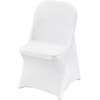 image:imageVEVOR 200 Pcs FlatFront Chair Covers Polyester Spandex Chair Cover Stretch Slipcovers Wedding Holiday Banquet Party Celebration Dining WhiteWhite