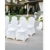 image:imageVEVOR 200 Pcs FlatFront Chair Covers Polyester Spandex Chair Cover Stretch Slipcovers Wedding Holiday Banquet Party Celebration Dining WhiteWhitea