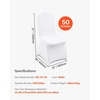 image:imageVEVOR 200 Pcs FlatFront Chair Covers Polyester Spandex Chair Cover Stretch Slipcovers Wedding Holiday Banquet Party Celebration Dining WhiteWhitea