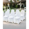 image:imageVEVOR 200 Pcs FlatFront Chair Covers Polyester Spandex Chair Cover Stretch Slipcovers Wedding Holiday Banquet Party Celebration Dining WhiteWhitea