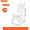 image:imageVEVOR 200 Pcs FlatFront Chair Covers Polyester Spandex Chair Cover Stretch Slipcovers Wedding Holiday Banquet Party Celebration Dining WhiteWhitea