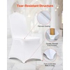 image:imageVEVOR 200 Pcs FlatFront Chair Covers Polyester Spandex Chair Cover Stretch Slipcovers Wedding Holiday Banquet Party Celebration Dining WhiteWhitea