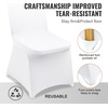 image:imageVEVOR 200 Pcs FlatFront Chair Covers Polyester Spandex Chair Cover Stretch Slipcovers Wedding Holiday Banquet Party Celebration Dining WhiteWhitea