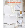 image:imageVEVOR 200 Pcs FlatFront Chair Covers Polyester Spandex Chair Cover Stretch Slipcovers Wedding Holiday Banquet Party Celebration Dining WhiteWhitea
