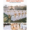 image:imageVEVOR 200 Pcs FlatFront Chair Covers Polyester Spandex Chair Cover Stretch Slipcovers Wedding Holiday Banquet Party Celebration Dining WhiteWhitea