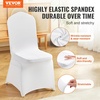 image:imageVEVOR 200 Pcs FlatFront Chair Covers Polyester Spandex Chair Cover Stretch Slipcovers Wedding Holiday Banquet Party Celebration Dining WhiteWhitea