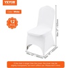 image:imageVEVOR 200 Pcs FlatFront Chair Covers Polyester Spandex Chair Cover Stretch Slipcovers Wedding Holiday Banquet Party Celebration Dining WhiteWhitea