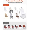 image:imageVEVOR 200 Pcs FlatFront Chair Covers Polyester Spandex Chair Cover Stretch Slipcovers Wedding Holiday Banquet Party Celebration Dining WhiteWhitea